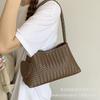 Premium Textured Woven Underarm Bag for Women, Elegant Handbag Shoulder Bag Commuter Bucket Bag