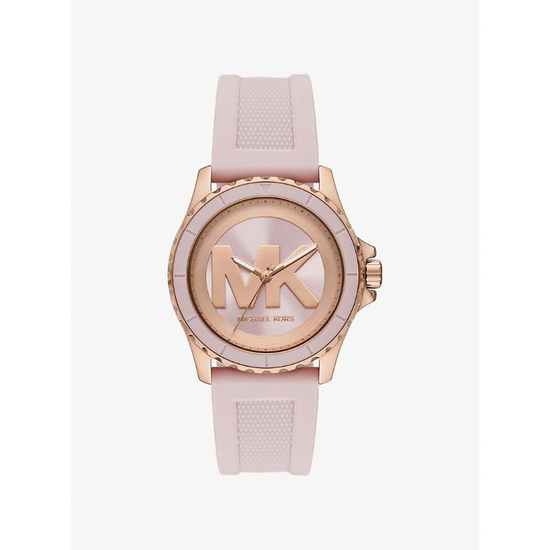 

Мужские часы Michael Kors Oversized Everest с розовым золотым покрытием и силиконовым ремешком MK7536 ярко-розовый