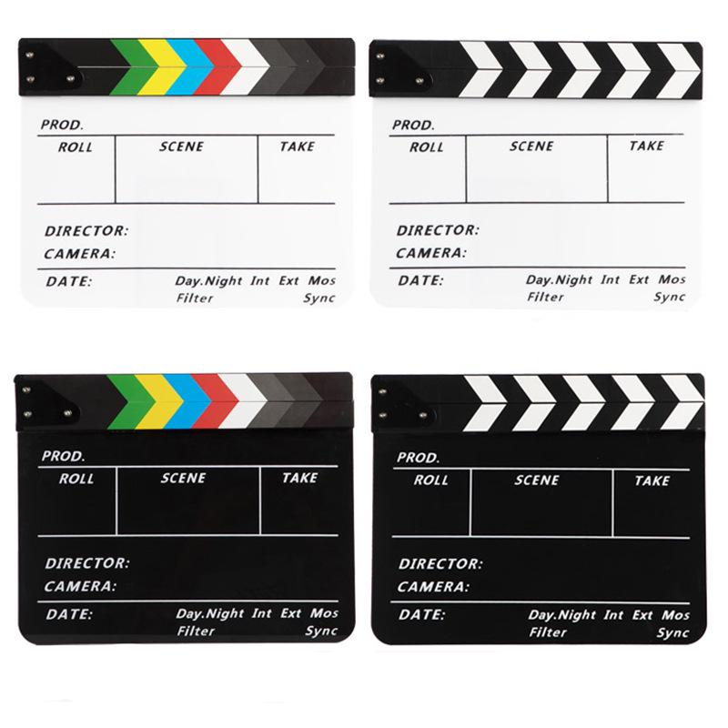 Ciak in Acrilico per Regista Pellicola & TV Oggetti di Scena Barra Colore Tavola da Film