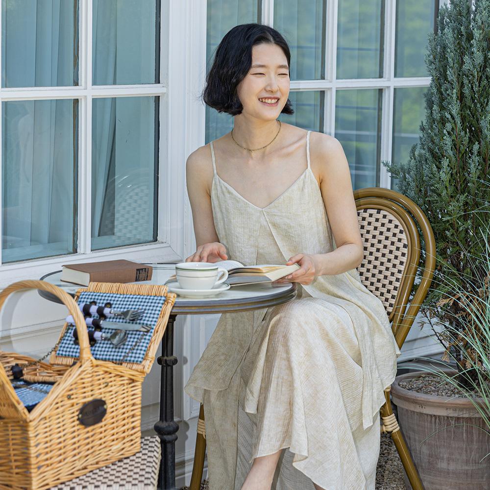 Laengsseon Ls_Multi-Layer Sling Dress_Beige