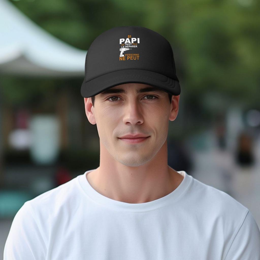 Baseball Caps Si Papi Ne Peut Pas Le Rparer Personne Ne Peut Mesh Hats Outdoor Summer Unisex Hats