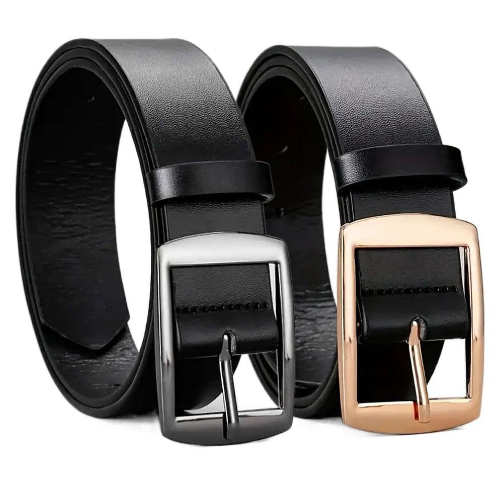 Luxury Business Belt Casual Metal Pin Buckle Belt Retro PU Leather Belt For Man