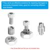 PATIKIL Insert Nuts, 5pcs M8 X M6 X 10mm, Reducer Nuts, Insert Nut Sleeves, Self-Tapping Embedded Nuts, 316 Stainless Steel, Slotted, for Screw Repair