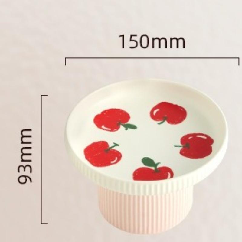 High Aesthetic Ceramic Cat Bowl with High Feet Anti Knock and Neck Protection Small and Fresh Drinking Bowl