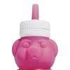 Bear Sippy Cup with Markings Silicone Straw Cup for Babies 8oz Translucent Drinking Bottle for Milk & Juice Training