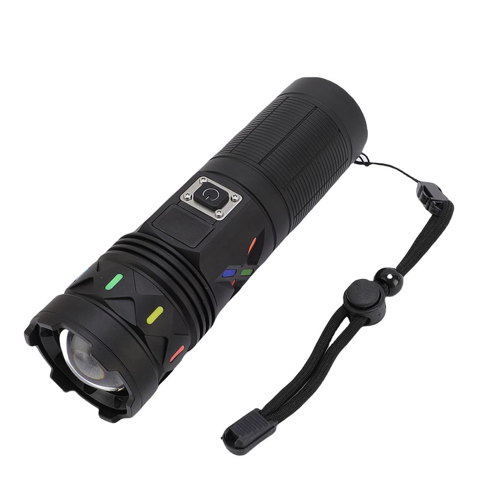 LED Flashlight Aluminum Alloy White Light Zoom Flashlight for Outdoor Camping Fishing Emergency Type C Rechargeable