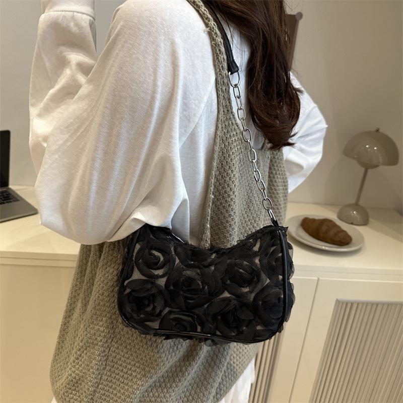 New ring rose flower banquet bag bridal bag nightclub bag dinner bag dress bag clutch bag cheongsam handbag