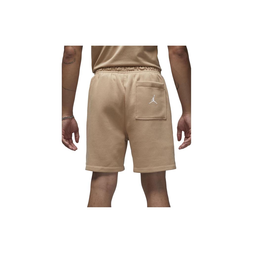 Jordan Flight MVP Logo Print Lace-Up Comfortable Sports Shorts Men Bottoms Khaki FB7023-200