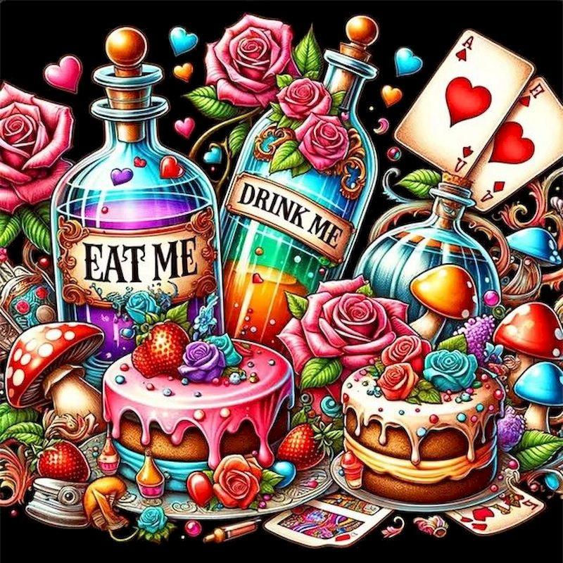 

CHENISTORY Diamond Painting Cake Food Full Square Drill Diamond Embroidery Landscape Mosaic Cross Stitch Kit Home Art Decor Full Round 25x25cm