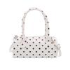 Niche polka dot bag women's 2025 bag new French retro underarm messenger bag exquisite portable women's bag cylindrical bag