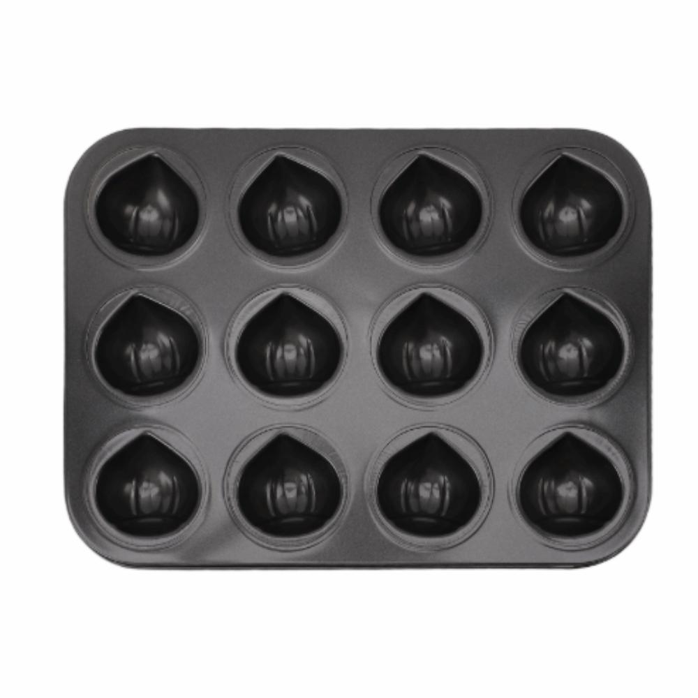 

12 Cavity Muffin Cake Pan Carbon Steel Nonstick Baking Pan Bakery Catering