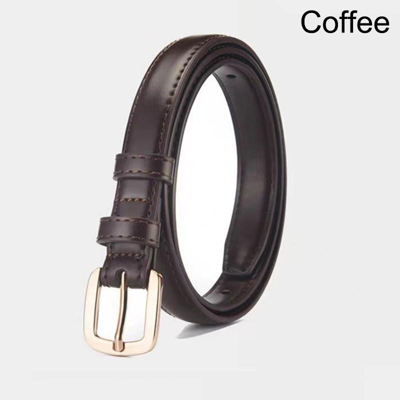 Ceinture en cuir synthétique pour femme, boucle en métal, décontractée, simple, décorative, idéale pour un jean, un pantalon ou une robe, cadeau idéal