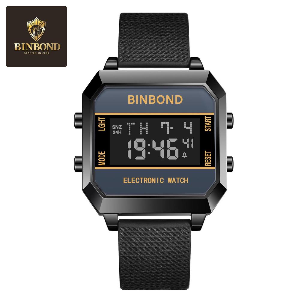 Multifunctional Waterproof Men's Sports Watch - Fashionable Electronic Design for Students