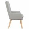 Armchair Cloud Gray Fabric and Plywood