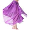 Elastic Waist Belly Dance Skirt With Dangling Coins Loose Design Fashion Costume Accessory For Shows And Parties
