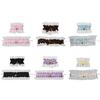 4Pcs Delicate Lace Trimmed Bows Charm Bracelet With Bells Decoration Anklet Gift for Halloween Prom Masquerades