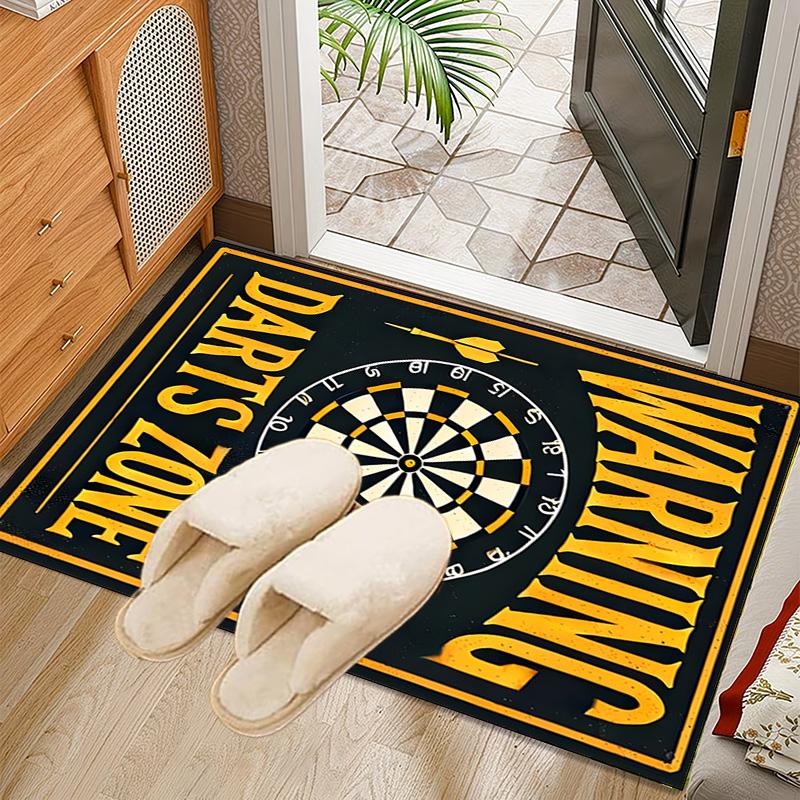 Throw darts Printed Rug Office Carpet Non-Slip Mat, Chair Rug Floor Covering for Gaming, Bedroom, Living Room , Home Decor Christmas Gift