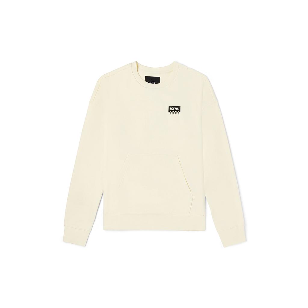 Vans Einfacher Vielseitiger Logo Langarm Pullover American Vintage Sweatshirt Unisex Sweatshirt Elfenbein VN00090V3KS