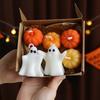 1/6 Pcs Halloween Ghost Candles Decor Spooky Goth Candle for Halloween Decorative Tabletop Cute Ghost Candle Set