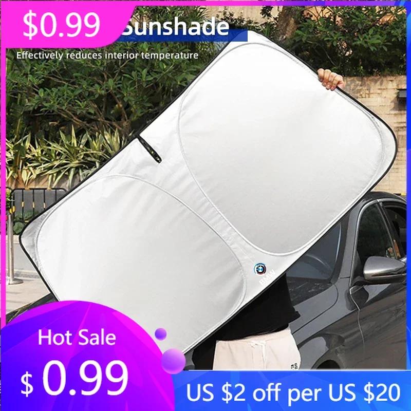 Car Sticker 2025 Hot Car Windshield Sunshade Cover Folding Sunscreen UV Protector For BMW F26 E90 E70 E87 E36 I01 F25 F01 E60 F4
