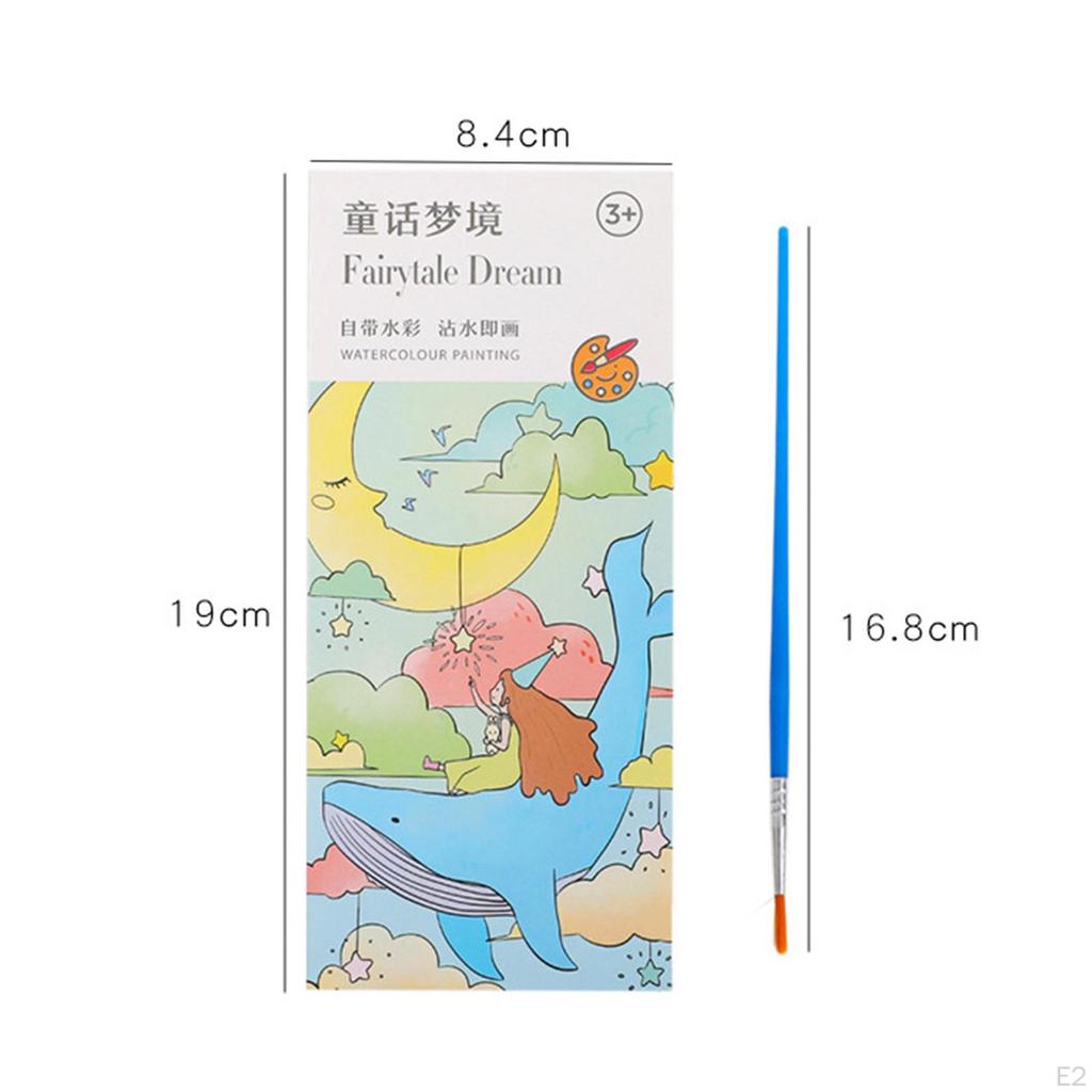 Watercolor Paint Bookmark Home Trip Educational Toy Painting Book