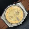 JAPAN VINTAGE ORIENT CRYSTAL 46941 AUTOMATIC MENS GOLDEN DIAL WATCH A706888-1