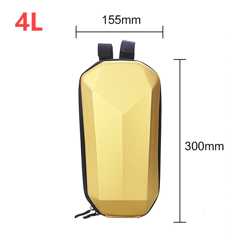 Electric Scooter Bag 2L 3L 4L Portable EVA Hard Shell Large Capacity Night Reflective Skateboard Front Handle Case Scooter Parts