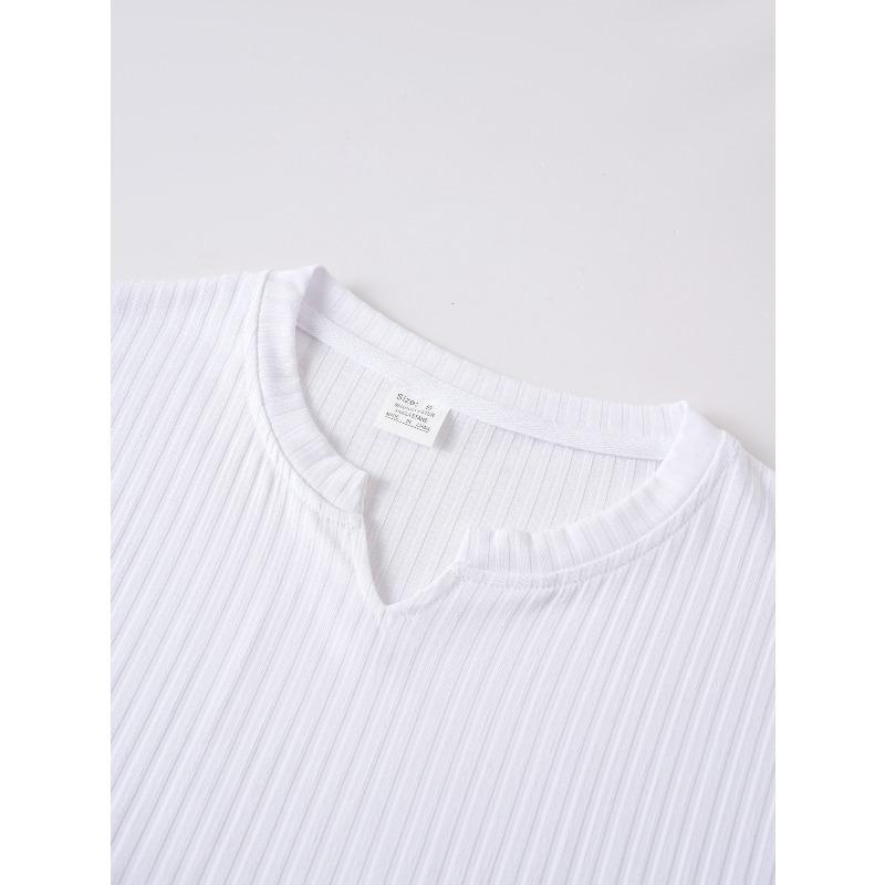 Men's New Spring Fall Slim Fit Vertical Striped V-Neck T-Shirt, Fashion Casual Sports Long Sleeve Tops