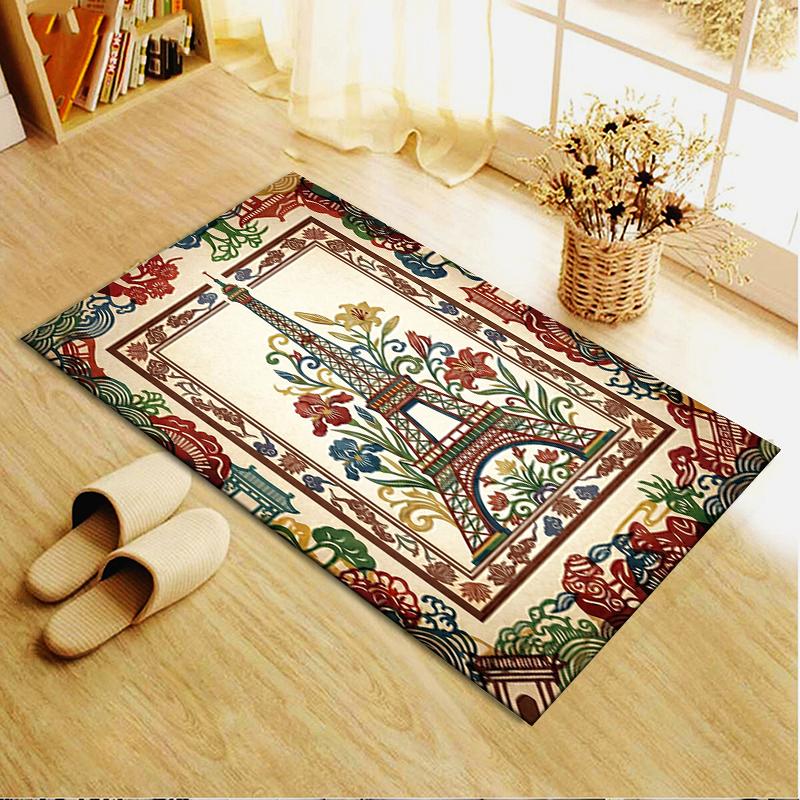 2025 New Paris Eiffel Tower Carpet Rug for Living Room Bedroom Home Sofa Decoration,Kids play Non-slip Floor Mat89