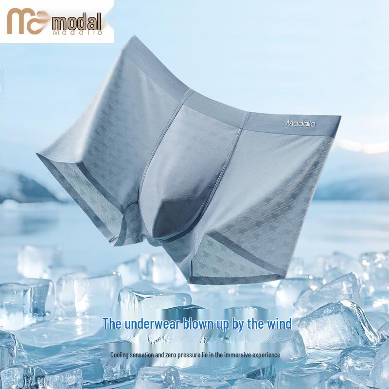 Herren Eis Seide Antibakterielle Boxershorts 3er-Pack