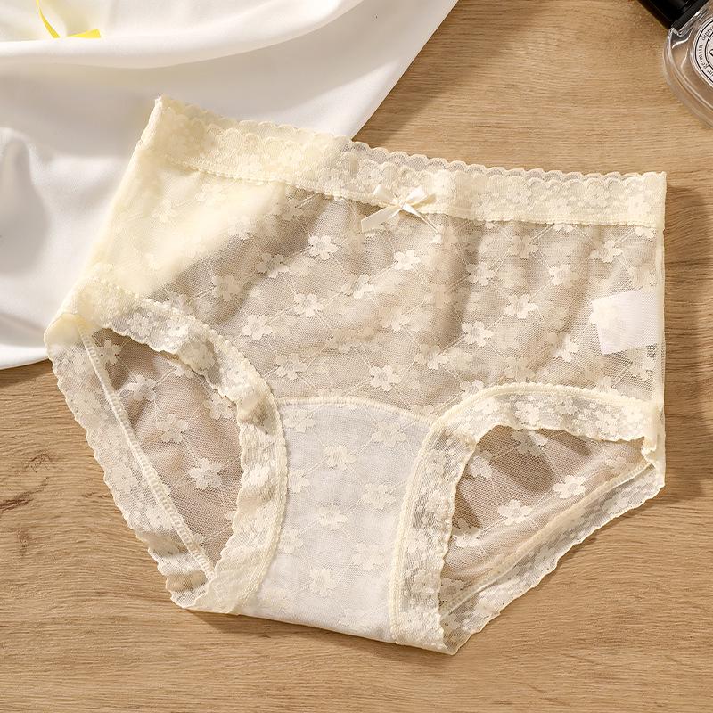 7A Mid-rise Lace Mesh Panties: Sexy, Breathable & Comfortable Semi-Transparent Briefs for Young Girls