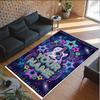 Cosmic Theme Crystal Velvet Floor Rug Personalized Custom Name Text Warm Carpet Home Decoration