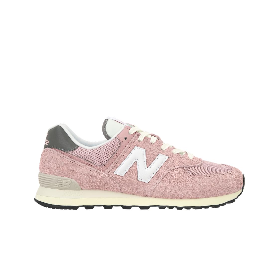 New Balance Nb 574 Bequem Stoßdämpfend Langlebig Niedrig geschnitten Freizeit Laufschuhe Unisex Sneaker Rosa U574HSA 42.5 white