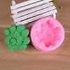Silikonform Klee überlappende Blumenseifenform DIY handgemachte Backform