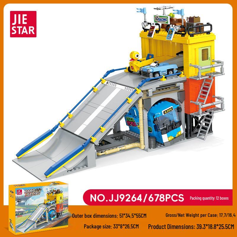Cross-Border Racing Car MOC Building Blocks: Educational Interactive Toy for Kids