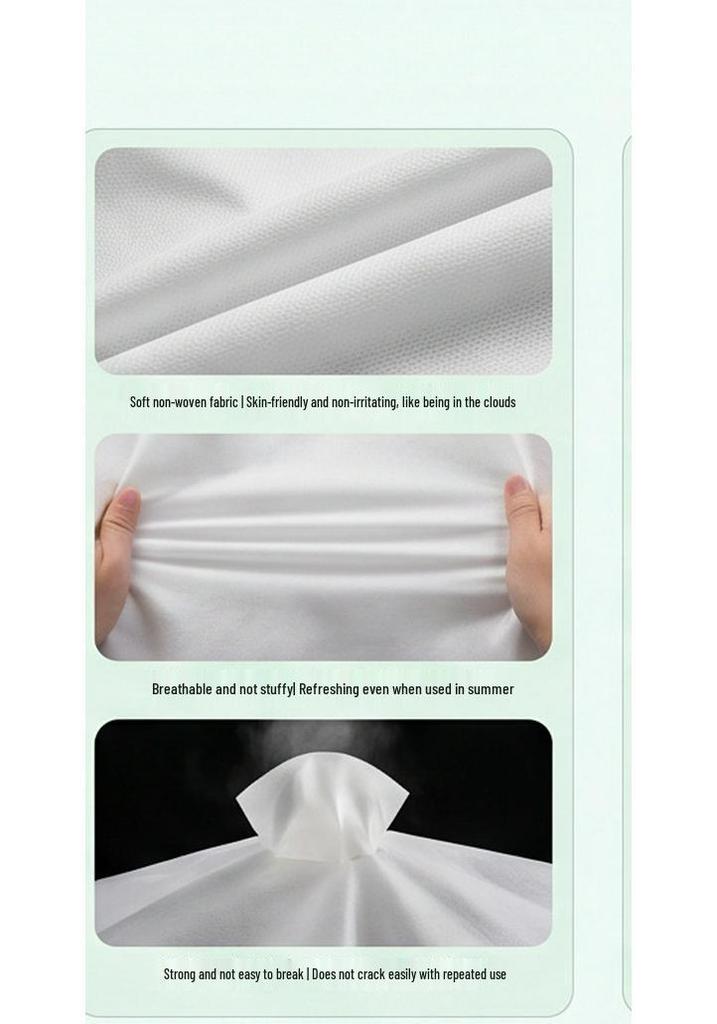Disposable Dirt-Proof Bedding Set – Includes Double Bed Sheet, Duvet Cover, and Pillowcase – Vacuum-Sealed for Hotel Use.