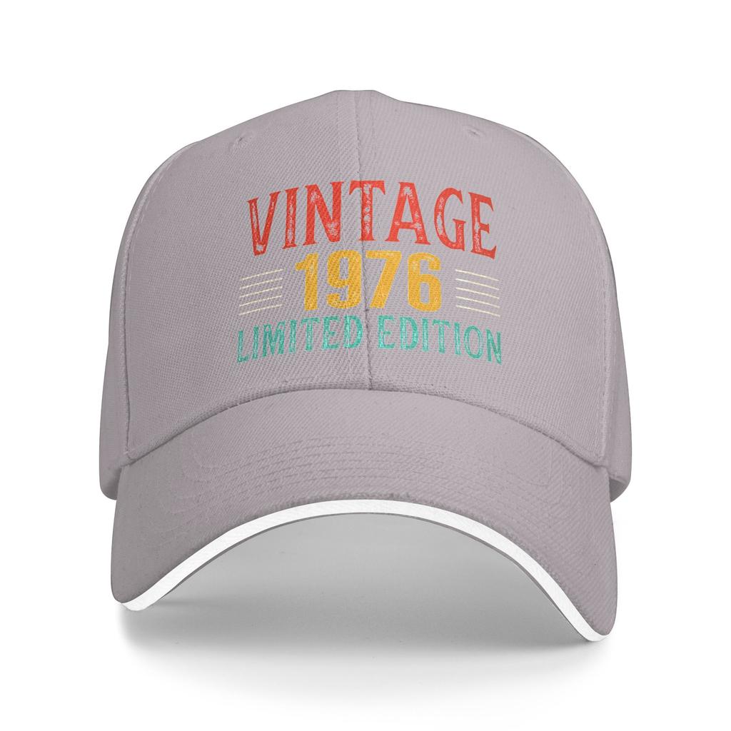 Birthday Vintage 1976 Limited Edition Baseball Cap Men Adult Print Trucker Hat Summer Street Style Running Hippie Baseball Caps