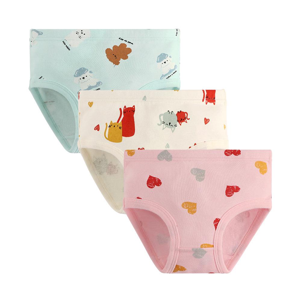 Europäische & Amerikanische 100% Baumwolle Feuchtigkeitstransportierend Atmungsaktiv Mädchen Unterwäsche Slips