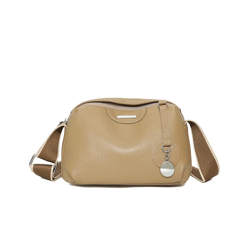 Real cowhide women's bag new trendy fashion large capacity shoulder messenger bag first layer cowhide