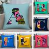 Interesting Letters Cushion Cover Soft Plush Fabric DoubleSided Printed Sofa Cushion Cover for All Seasons Home Decor Gift