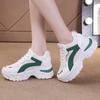 Fashion Shoes Female 2025 New Lace-up Women's Vulcanize Shoes Fashion Mesh Plus Size Outdoor Slip-Resistant Comfortable Casual Shoes