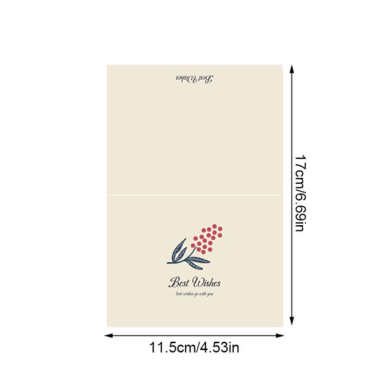 1Pc Message Cards Wedding Party Invitation Greeting Card Envelope Set Birthday Cards With Botanical Patterns