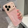 Handyhülle aus Chiffon mit Struktur für iPhone 14/15/16/17 Pro Max mit großem Sichtfenster