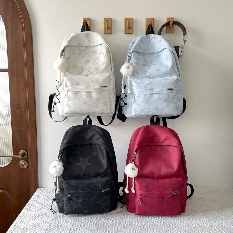 Schoolbag American star printing backpack South female student leisure lightweight large capacity schoolbag simple leisure travel backpack