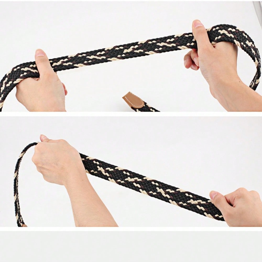 Ladies Belt, Men's Elastic Belt, Casual Elastic Knitted Pin Buckle Belt