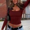 Long-sleeved Slim Vest T-shirt Women's Autumn and Winter 2025