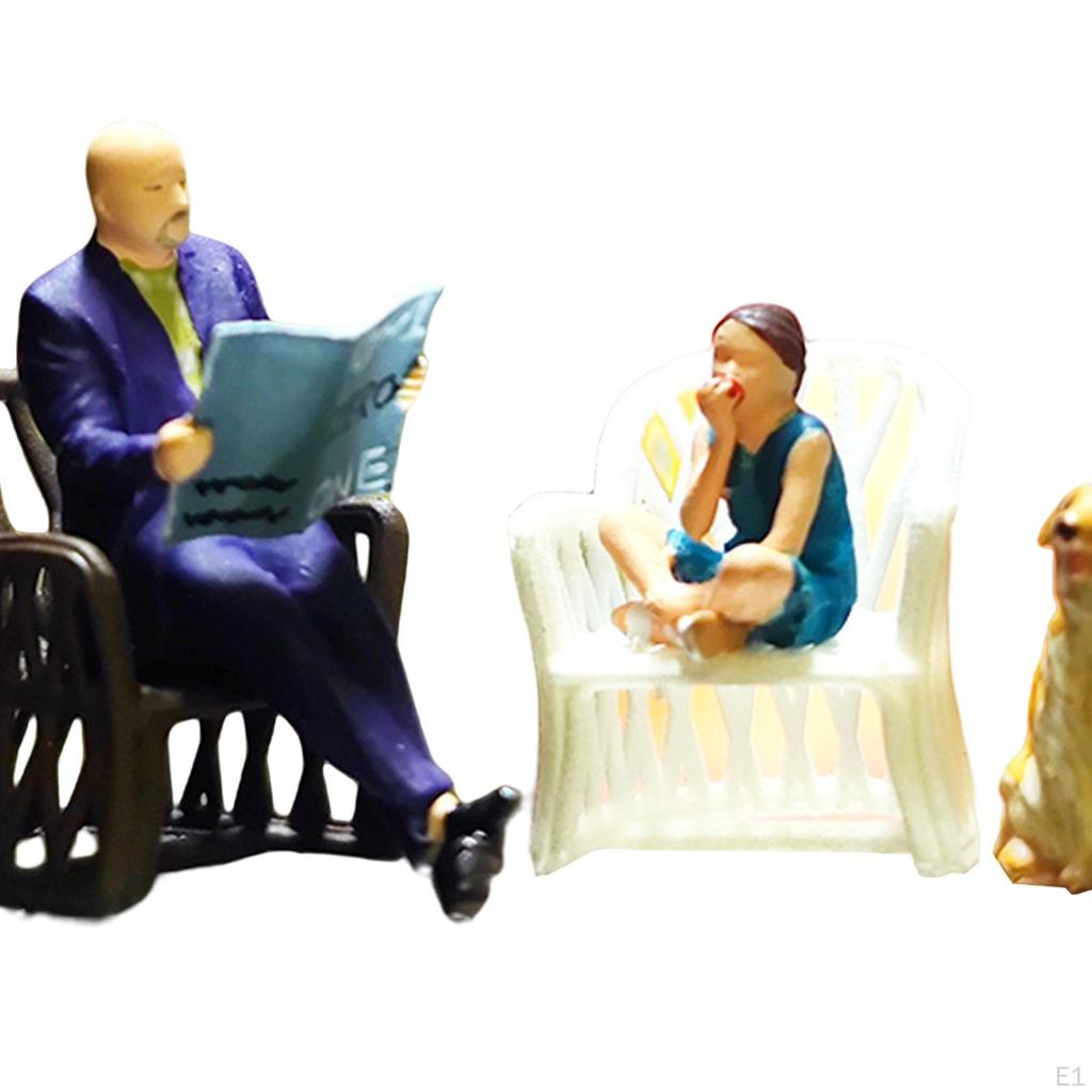 1/64 People Figures Dollhouse Prop S Gauge Sand Table Decor Accessory Layout Decoration