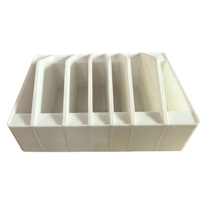 Resin Pliers Storage Rack with Six Upright Slots, Open Tray Layout for Home Repair Supplies and Workshop Storage