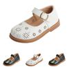 Toddler Girls Mary Jane Shoes Soft Leather Cutout Breathable Casual Flats Adjustable Strap Comfortable Fit
