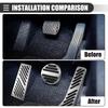 Motoforti Gas Accelerator Brake Footrest Pedal Pad Covers for Smart ForTwo Metal Black Silver 1 Set Mercedes-Benz 2009-2014, Tone,